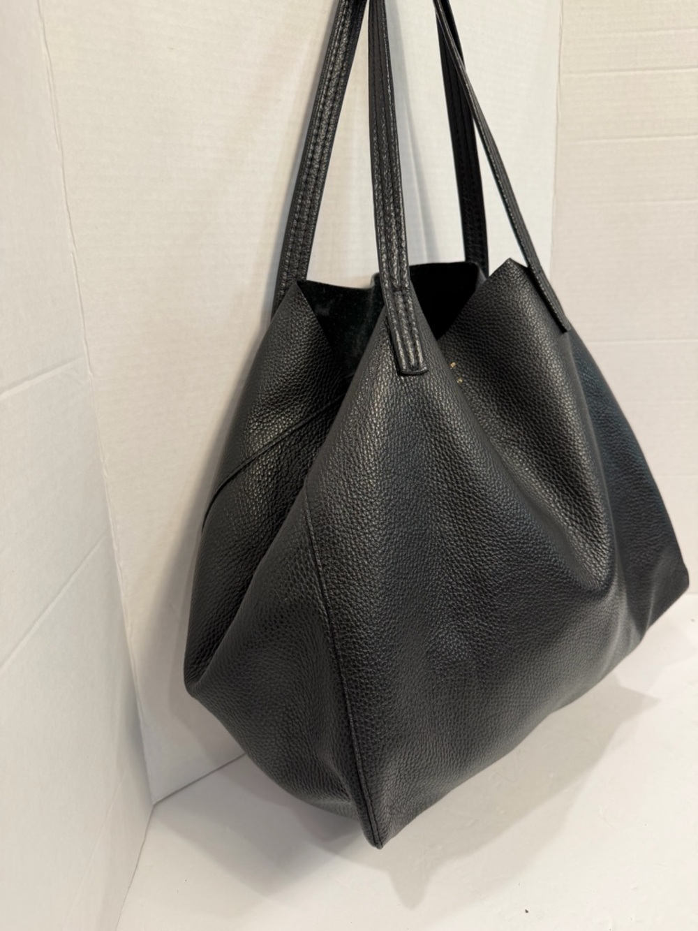 KURT GEIGER LONDON Violet Large black Leather Shopper Tote mint condition - Picture 3 of 8
